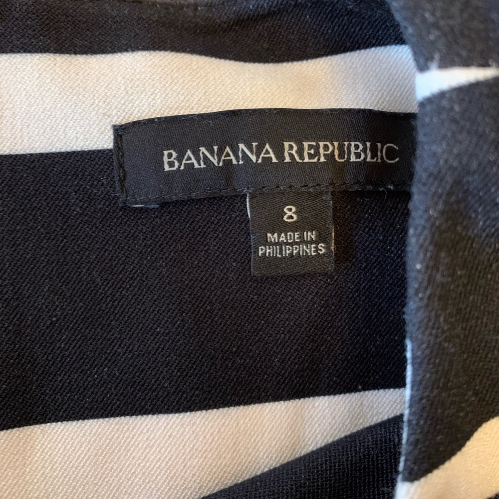 Banana Republic Tatum Linen Black and White Dress - Picture 4 of 5